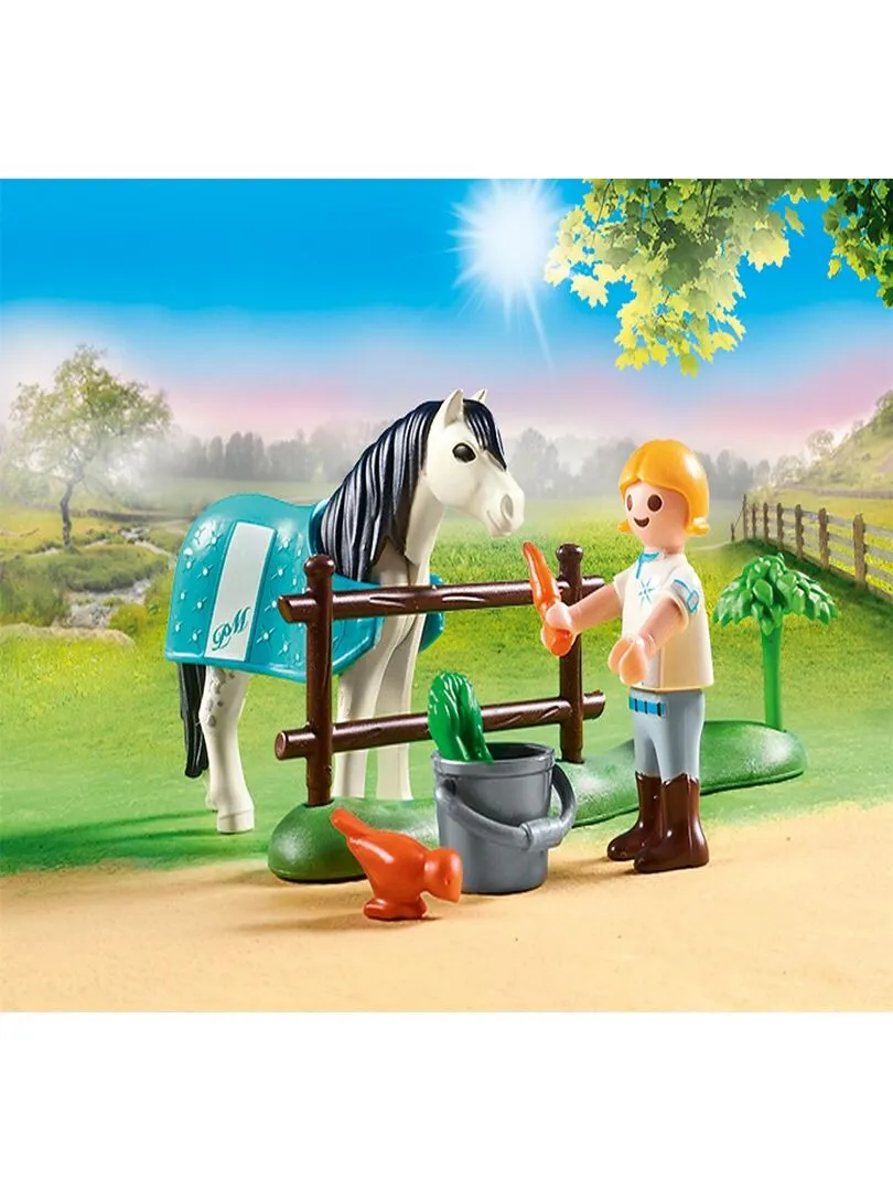 70522 'playmobil' Cavalière Avec Poney Gris - N/A