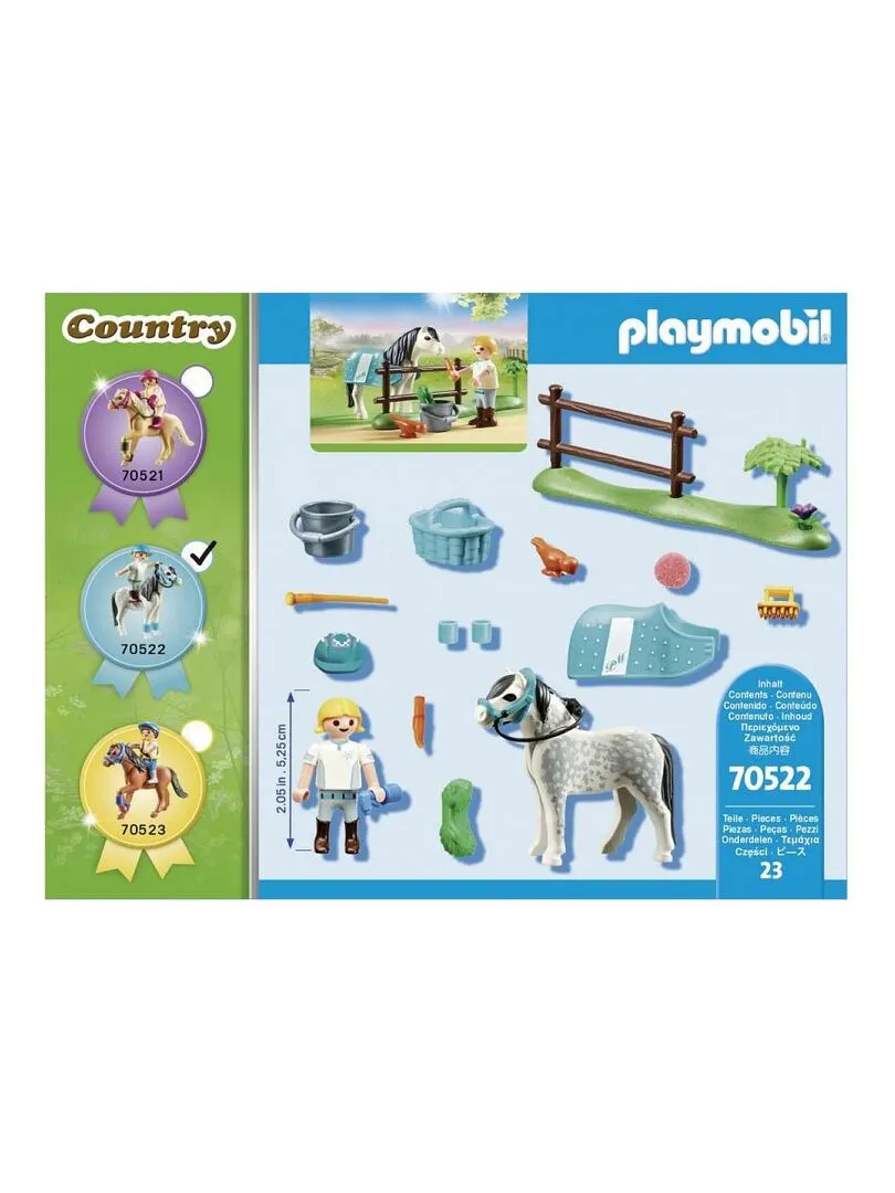 70522 'playmobil' Cavalière Avec Poney Gris - N/A