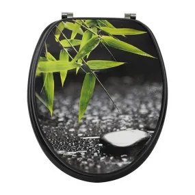 Abattant wc en bois déco punta cana avec kit fixation en acier inoxydable