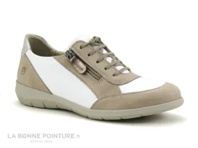 Achat chaussures Suave Femme Chaussure basse / Derby, vente Suave Oxford 6627T Beige Blanc Argent - Chaussure basse F - lacet et