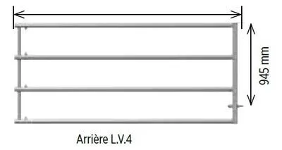 Arrière de barrière L.V.4 court
