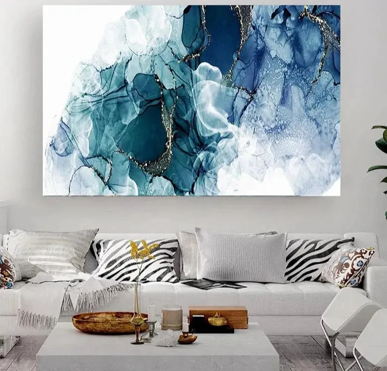 Art mural Canvas Abstract Marble Golden