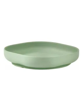 Assiette silicone ventouse sage green - Vert