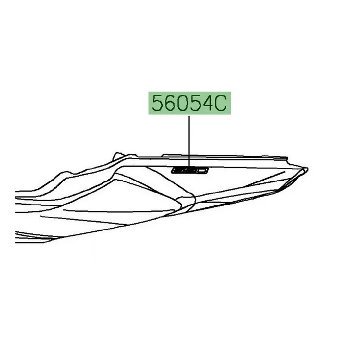 Autocollant "650" coque arrière Kawasaki Ninja 650 (2020-2021) | Moto Shop 35