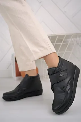 aymood cirtli ii kürklü kadin bot hakiki deri rahat conforlu anne botu