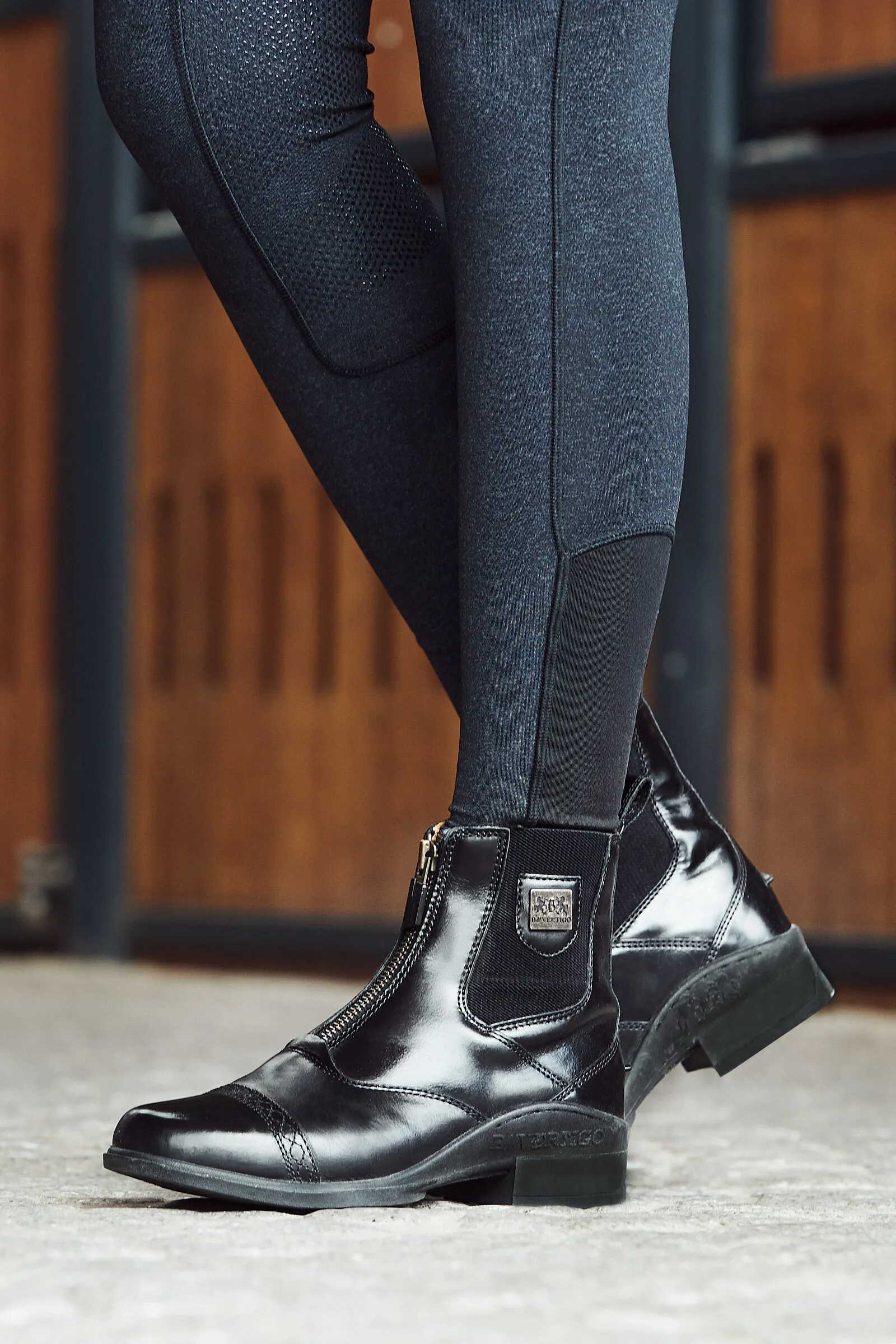 B Vertigo Bottines Jodhpur Cuir fermeture éclair Saturn, femme