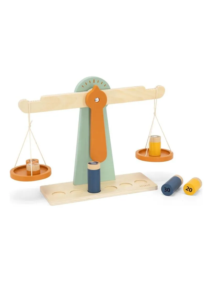 Balance en bois avec 6 poids - Trixie - Multicolore