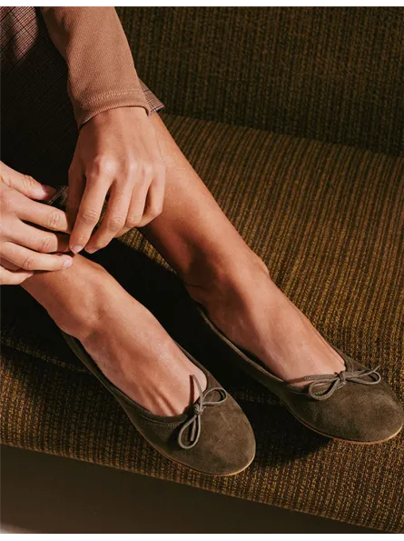 Ballerines Carmen velours Reqins