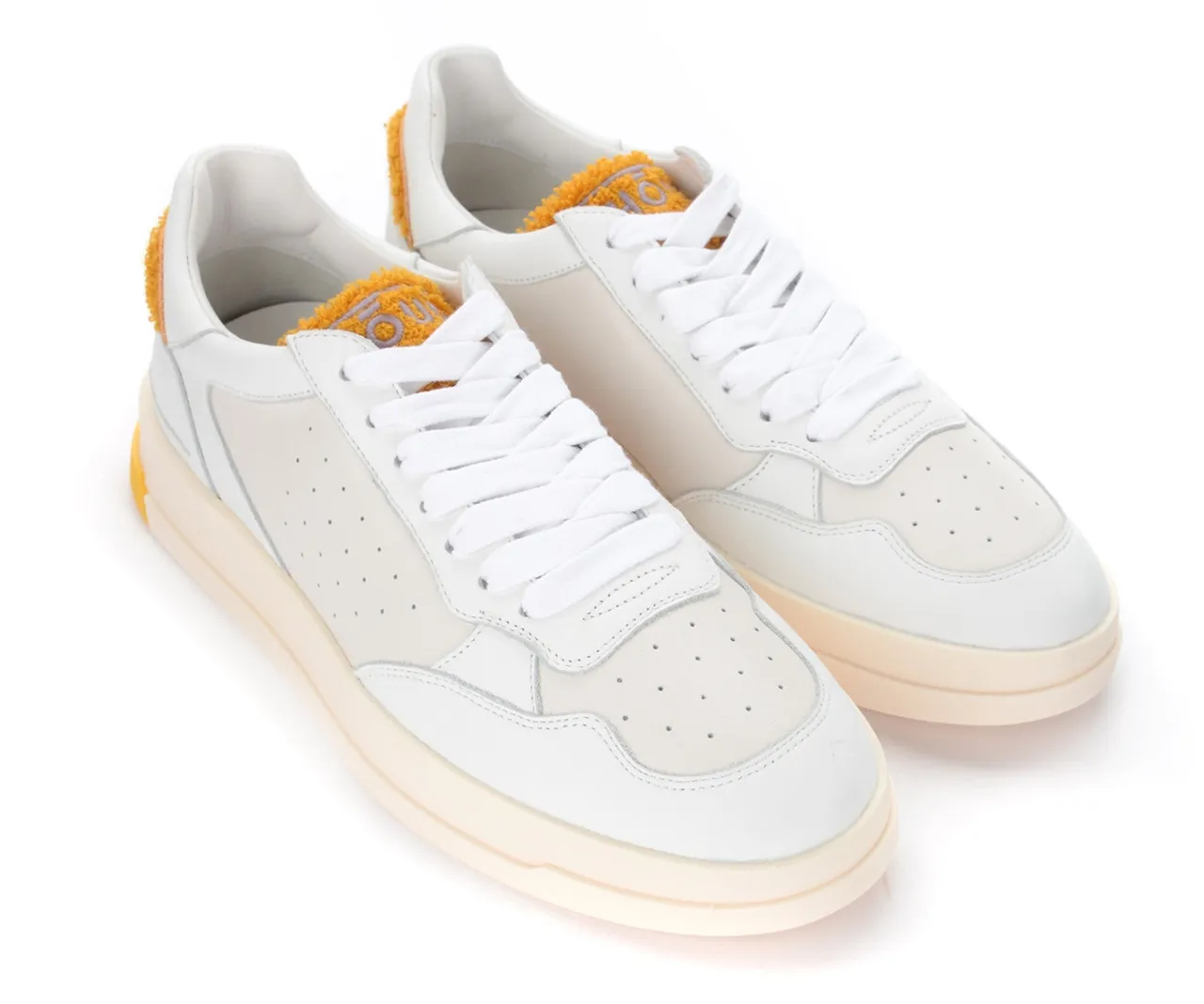 Baskets Ghoud Tweener blanc et ocre jaune