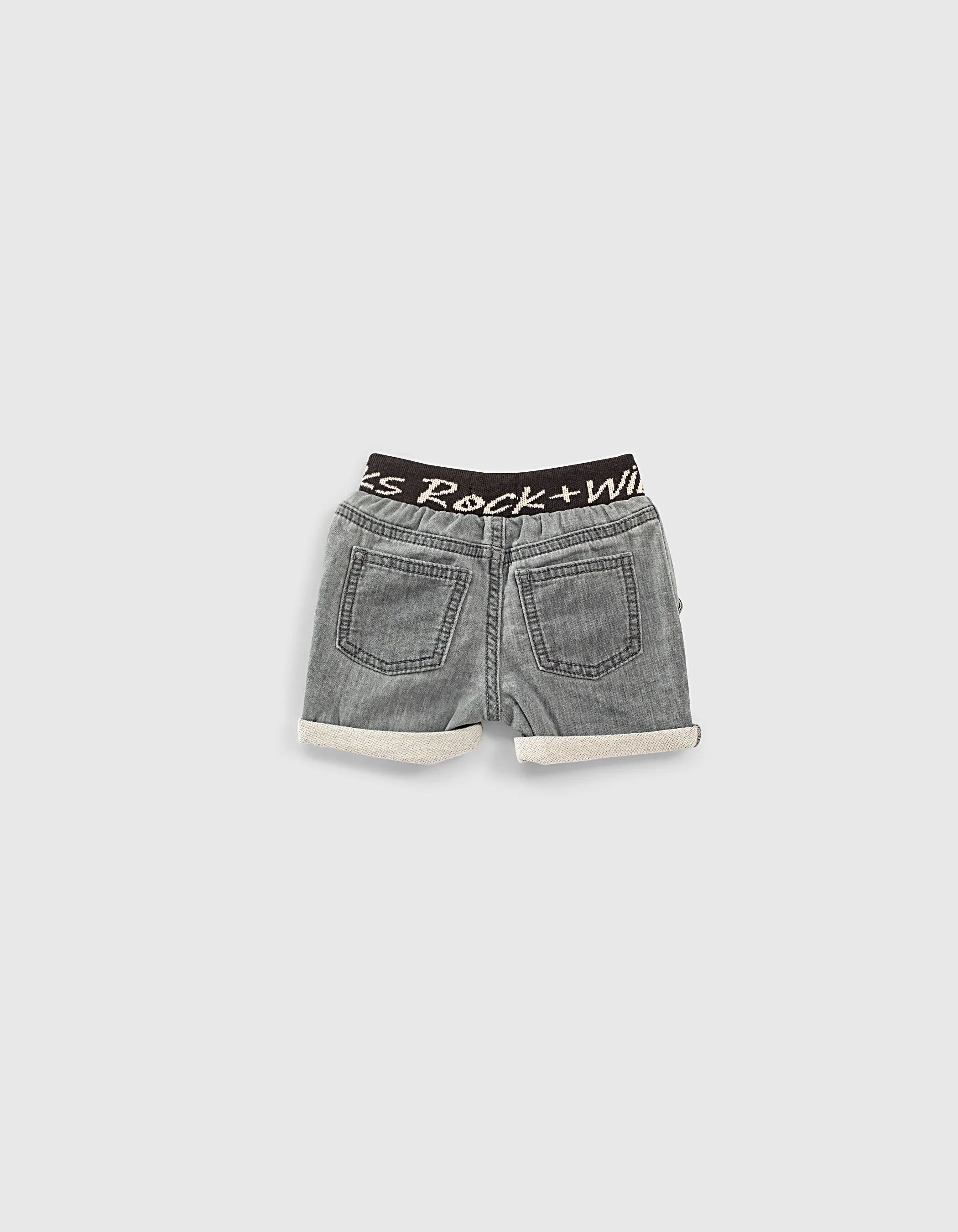 Bermuda en jean light grey bébé garçon 