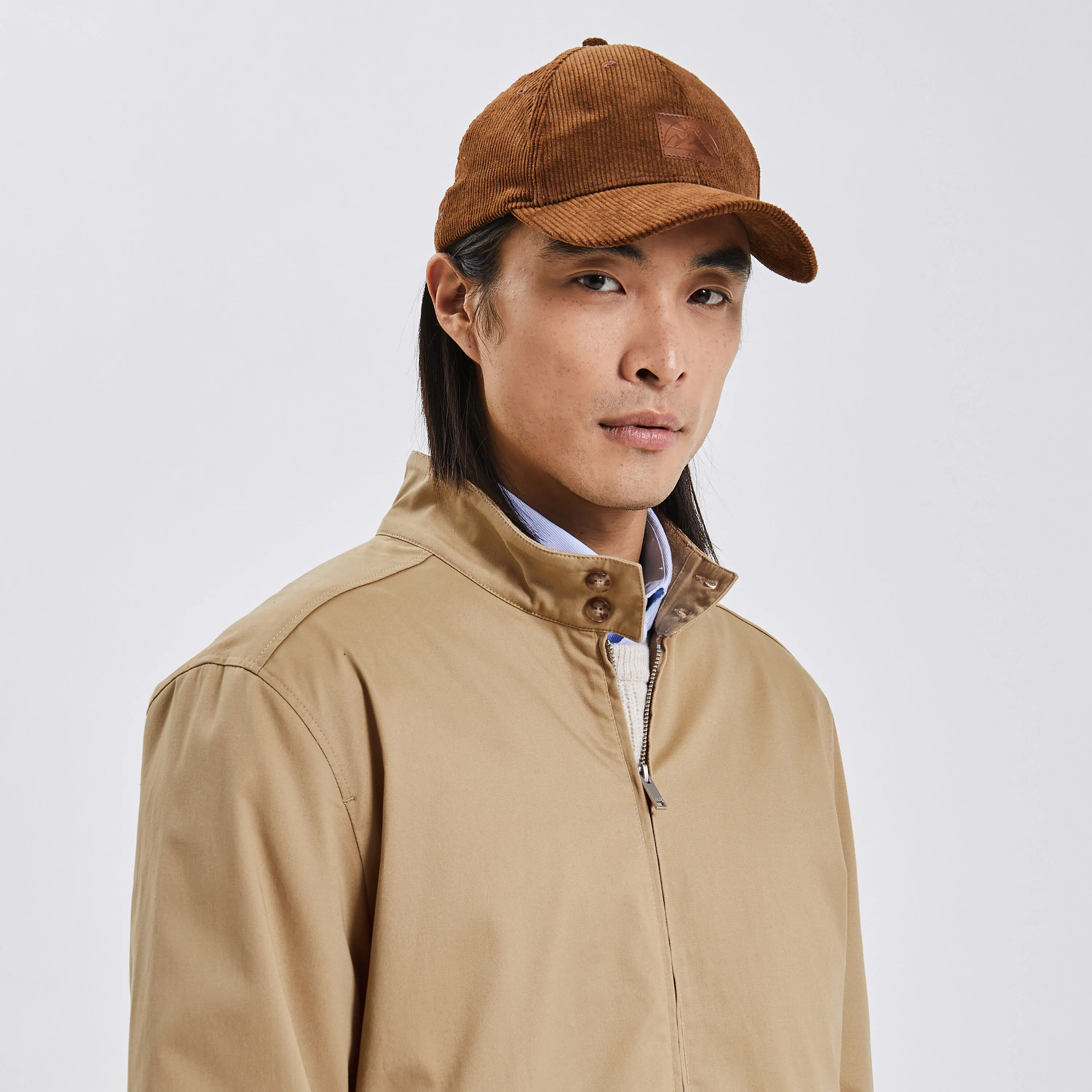 Blouson coton col montant Beige | Jules