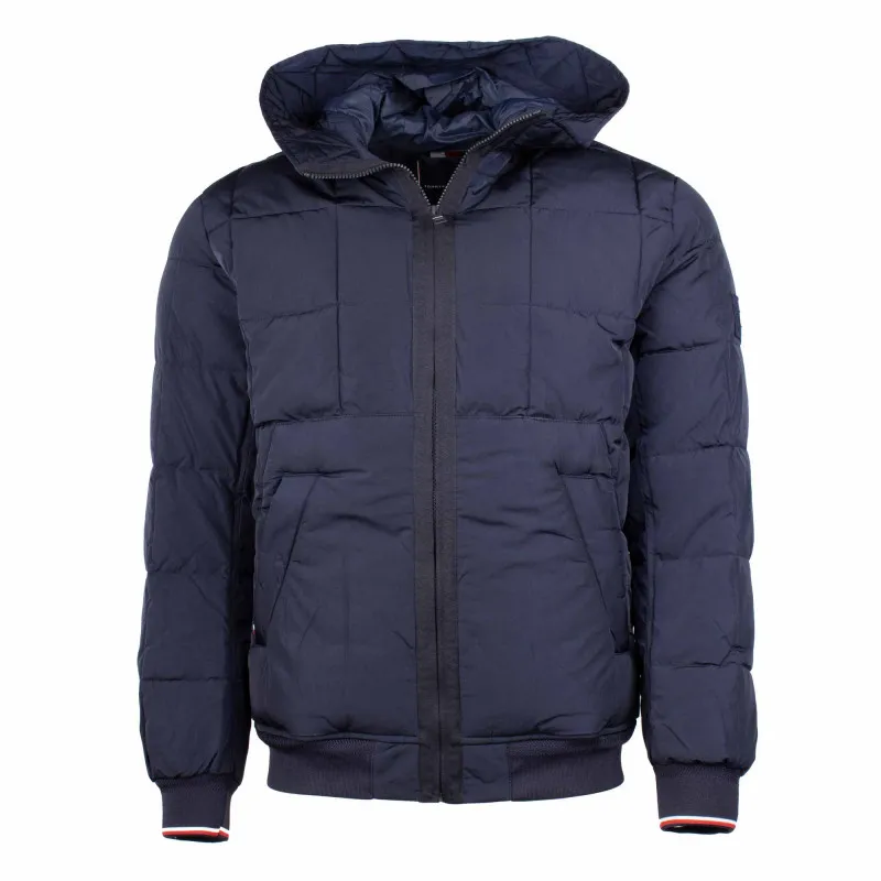 Blouson matelassé à capuche style bomber avec logo brodé Homme TOMMY 