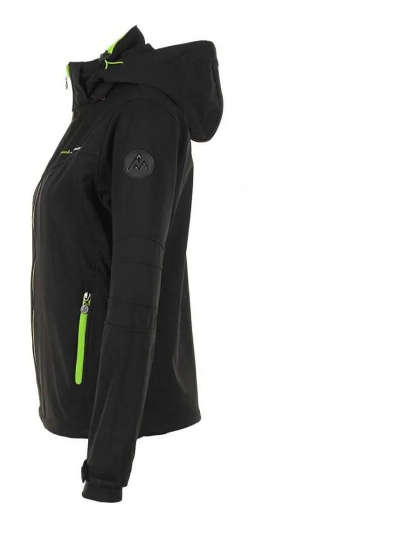 Blouson softshell femme AMALEAK - PEAK MOUNTAIN - Noir Vert