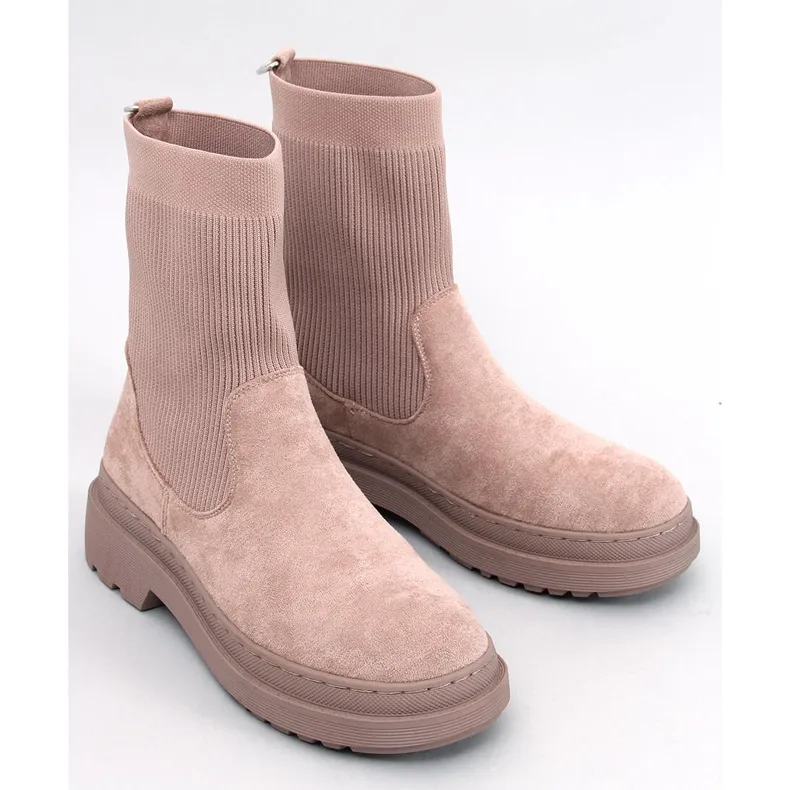 Bottines Chelsea Joyner Kaki à tige souple beige