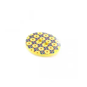 Bouton Polyester Mosaïc jaune