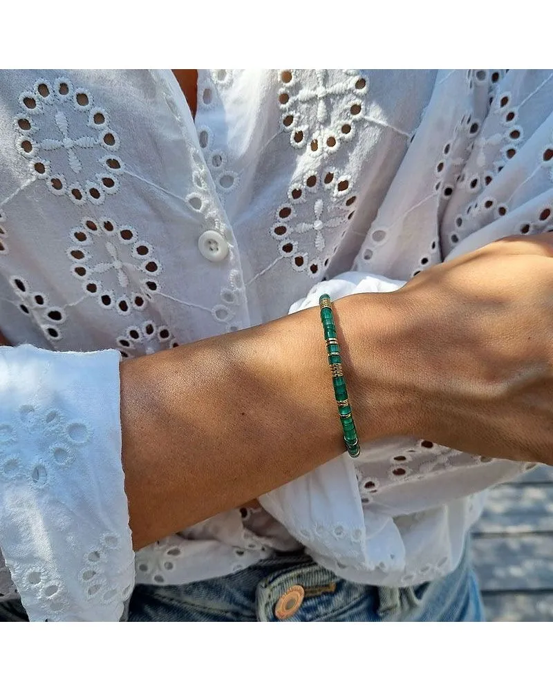 Bracelet Agate Verte BOHM Paris | Zosha Collection