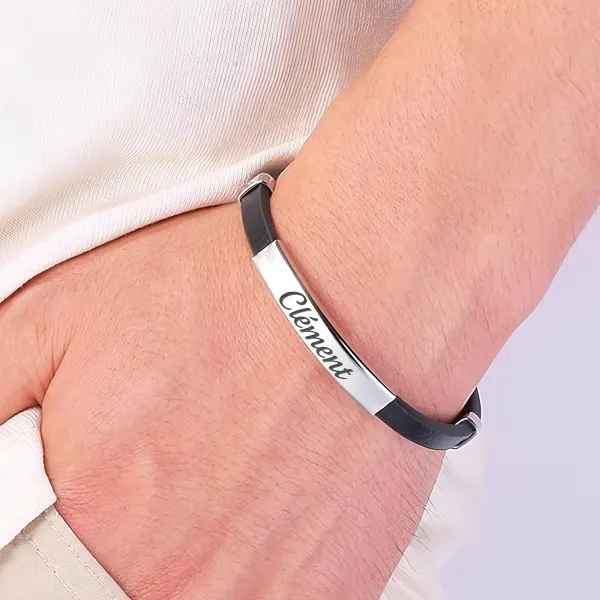 Bracelet en cuir pour homme personnalisé