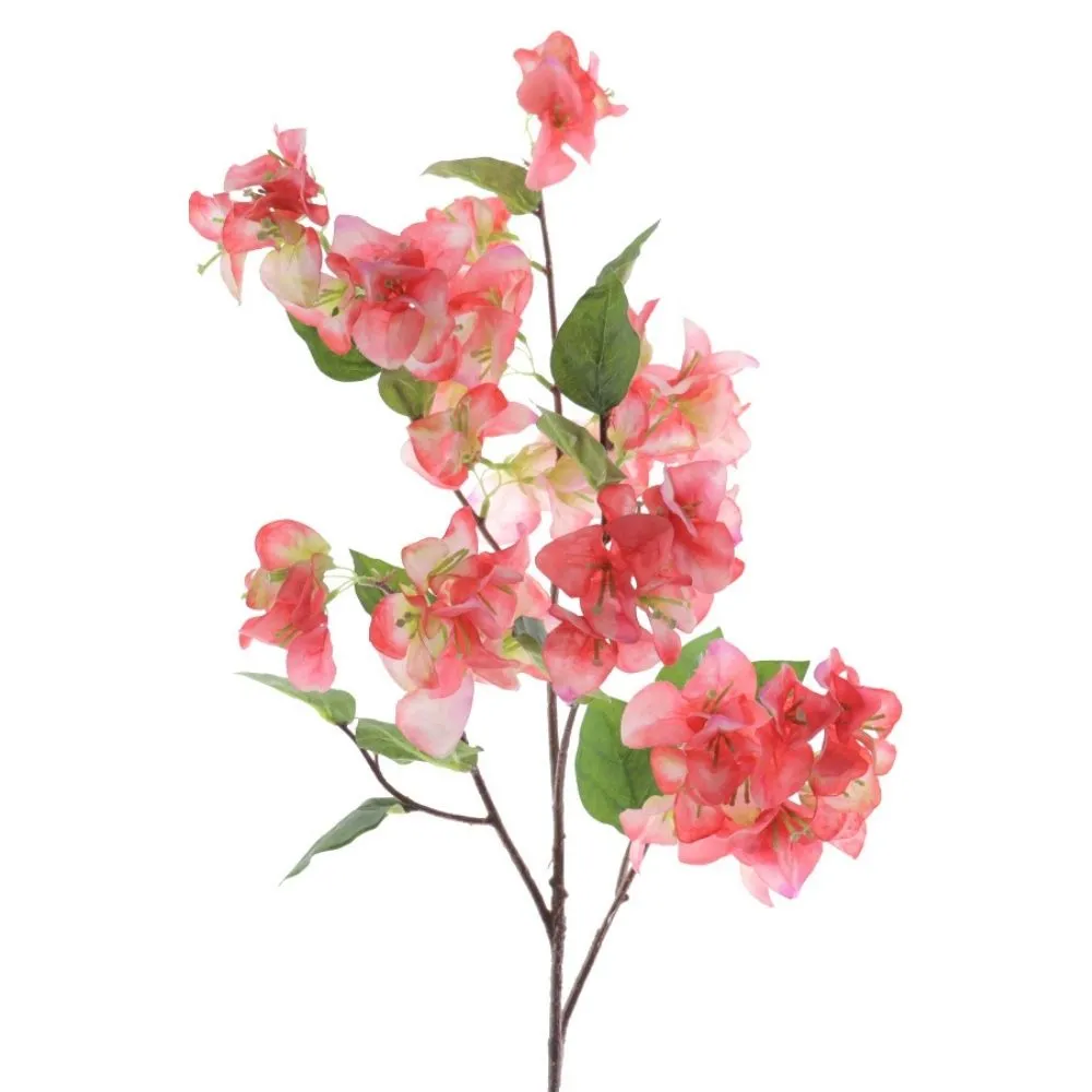 Branche de fleur artificielle Bougainvillier Byras Corail H100cm