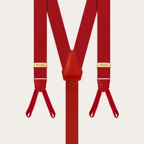 Bretelles en soie rouge dorée pour boutons | BRUCLE Made in Italy