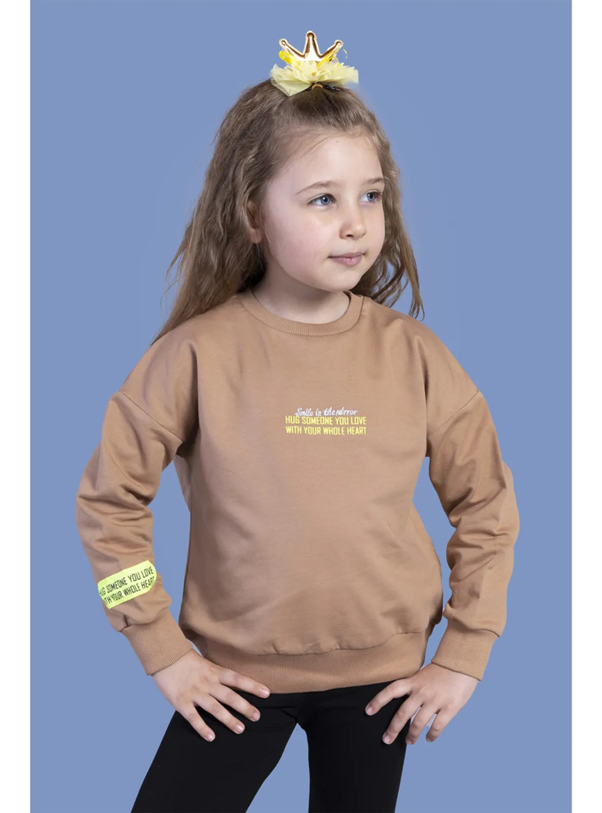 Brown - Girls` Sweatshirt
