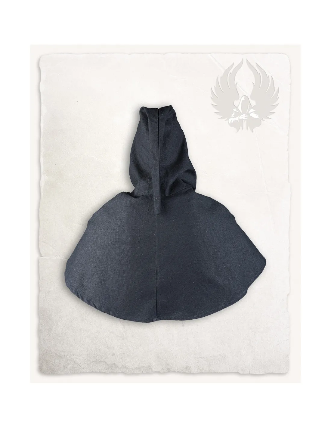 Capuche Wolfram en toile de coton - coloris noir ⚔️ Boutique Épées