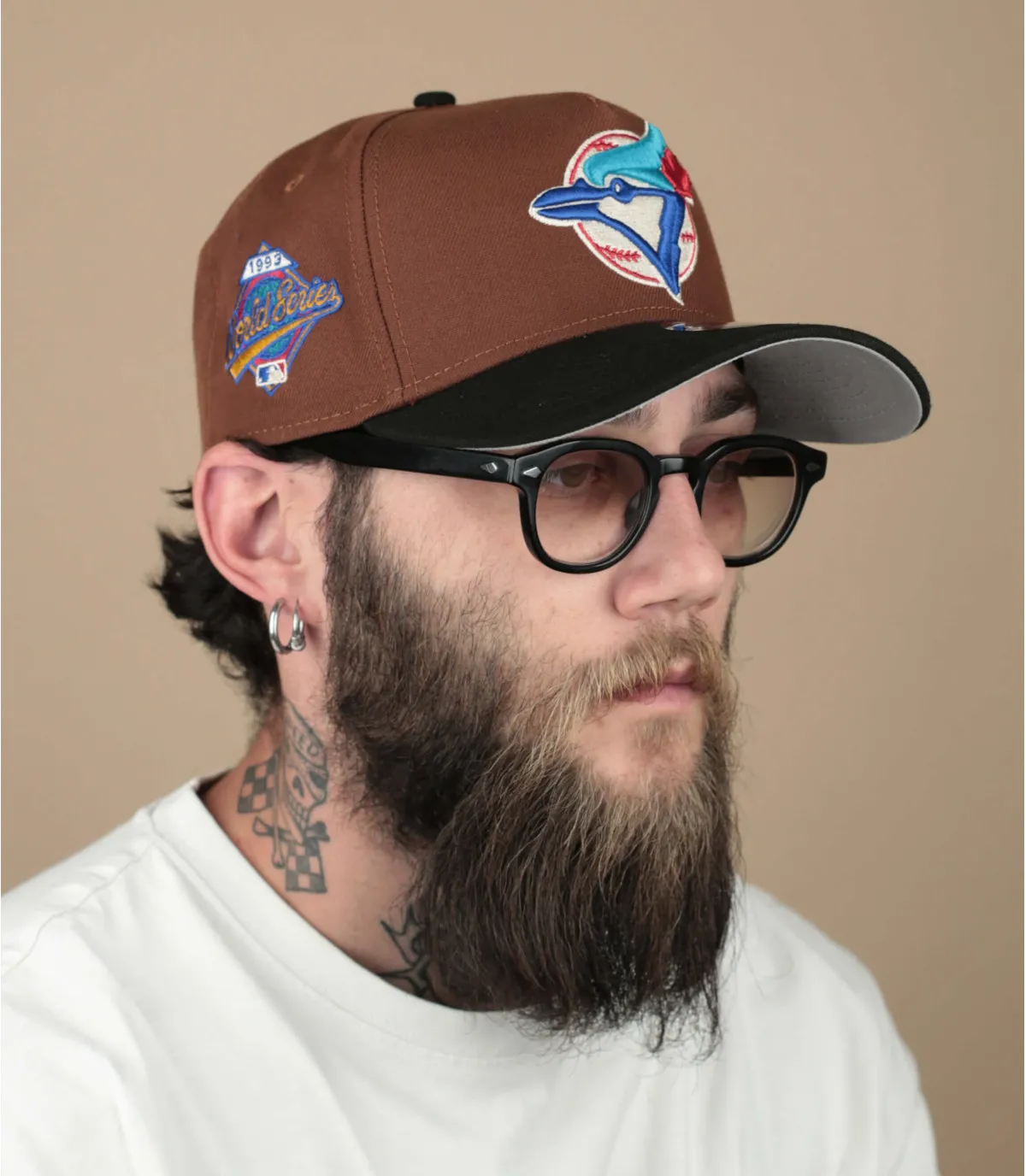 casquette baseball Toronto blue jays  marron patch - Casquette Harvest 9Forty Toronto Blue Jays New Era : Headict