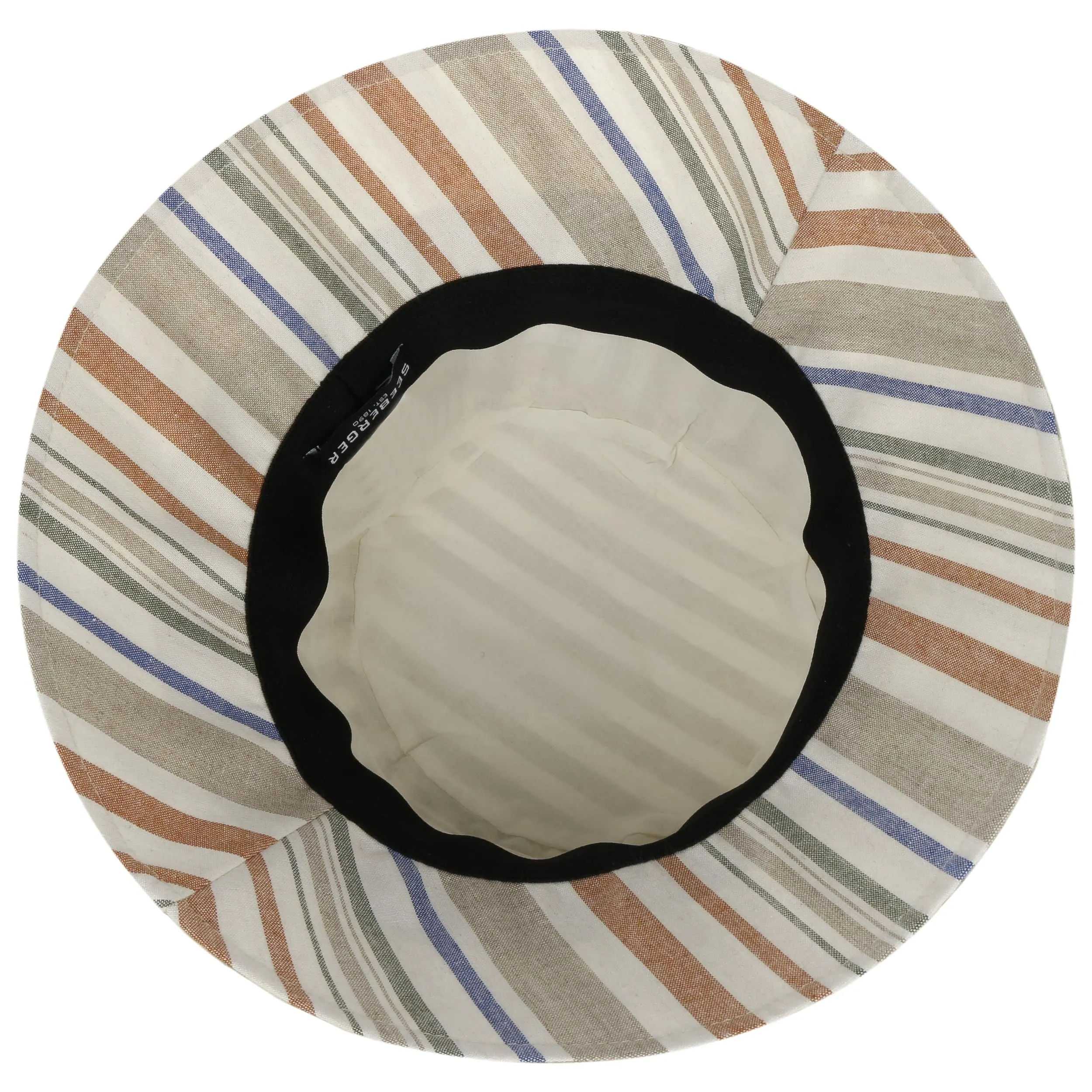 Chapeau en Coton Stripe Bucket by Seeberger --> Chapeaux, casquettes & bonnets en ligne ▷ Chapeaushop