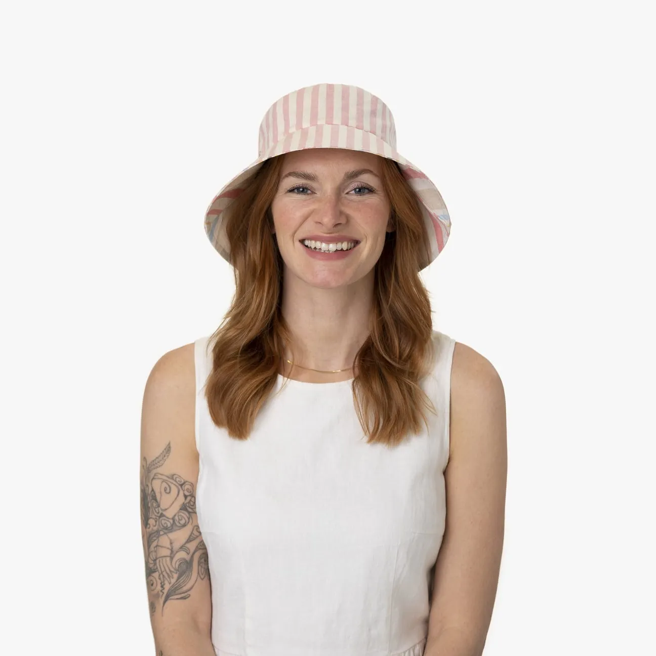 Chapeau en Coton Stripe Bucket by Seeberger --> Chapeaux, casquettes & bonnets en ligne ▷ Chapeaushop