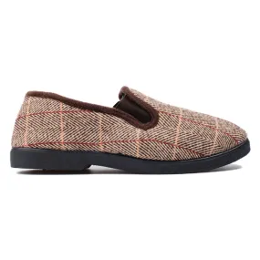 Chaussons confortables pour hommes marron de Shelovet brun