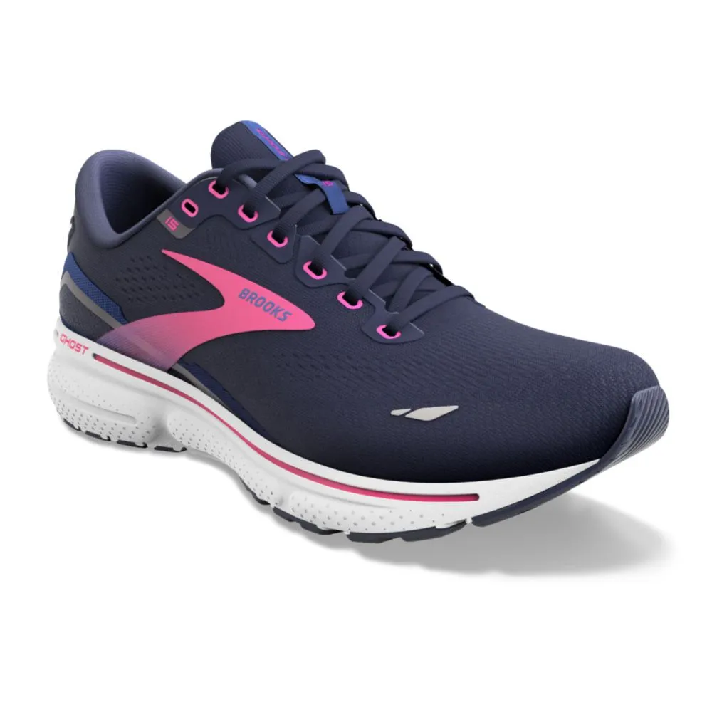 Chaussures Brooks Ghost 15 Peacoat/Blue/Pink pour Femme - 1203801B460