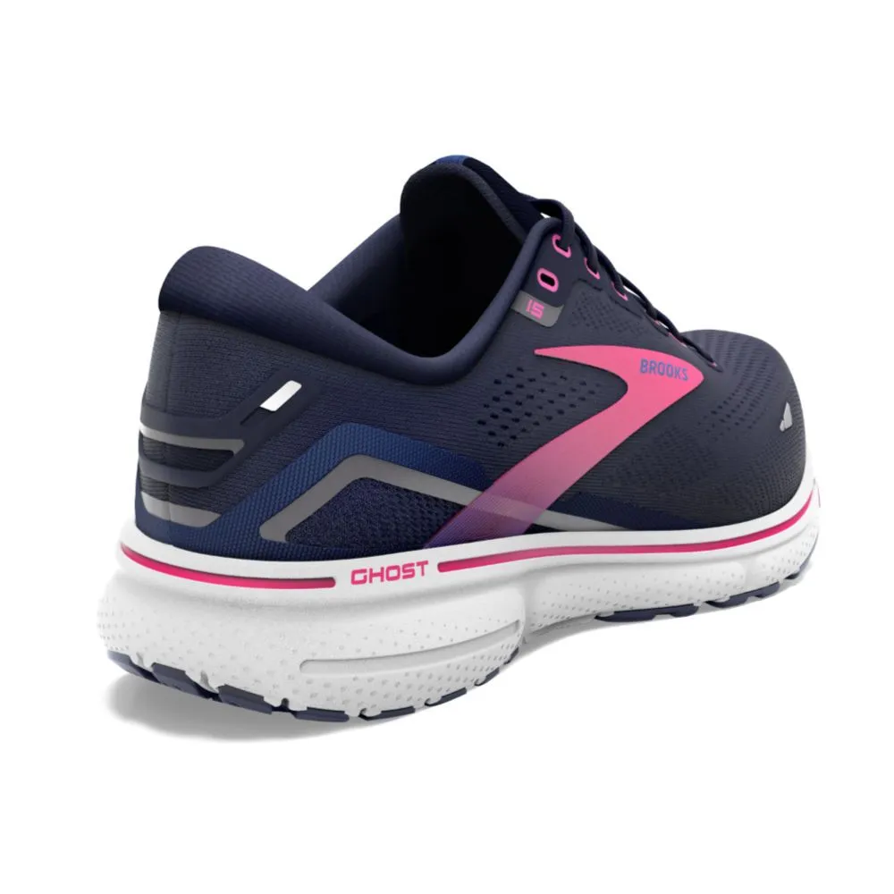 Chaussures Brooks Ghost 15 Peacoat/Blue/Pink pour Femme - 1203801B460