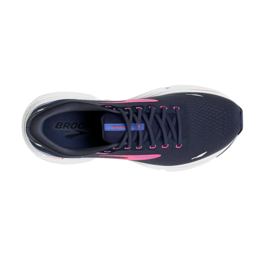 Chaussures Brooks Ghost 15 Peacoat/Blue/Pink pour Femme - 1203801B460