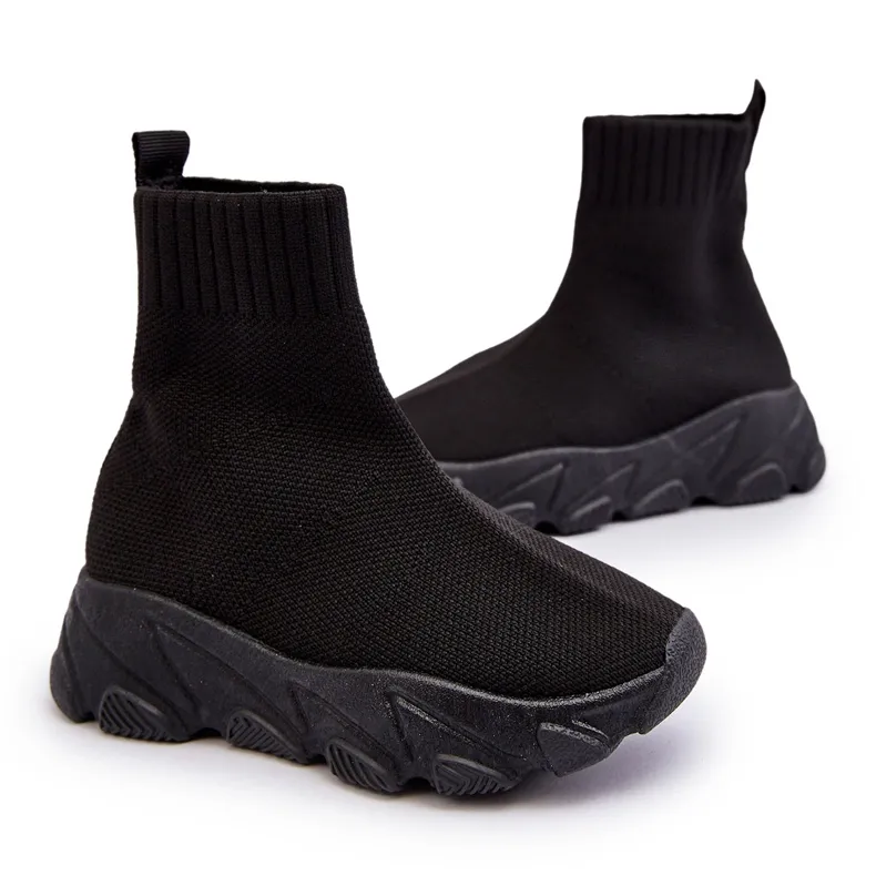 Chaussures chaussettes de sport Zaelin noires pour enfants le noir