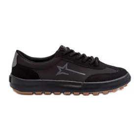 Chaussures de sport basses pour hommes Big Star NN174118 noir le noir