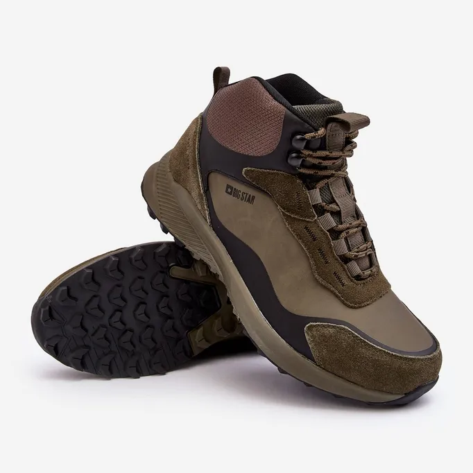 Chaussures de trekking isolées pour hommes vert Big Star MM174333