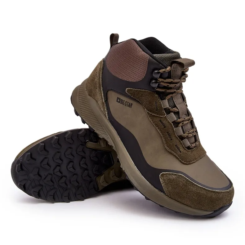 Chaussures de trekking isolées pour hommes vert Big Star MM174333