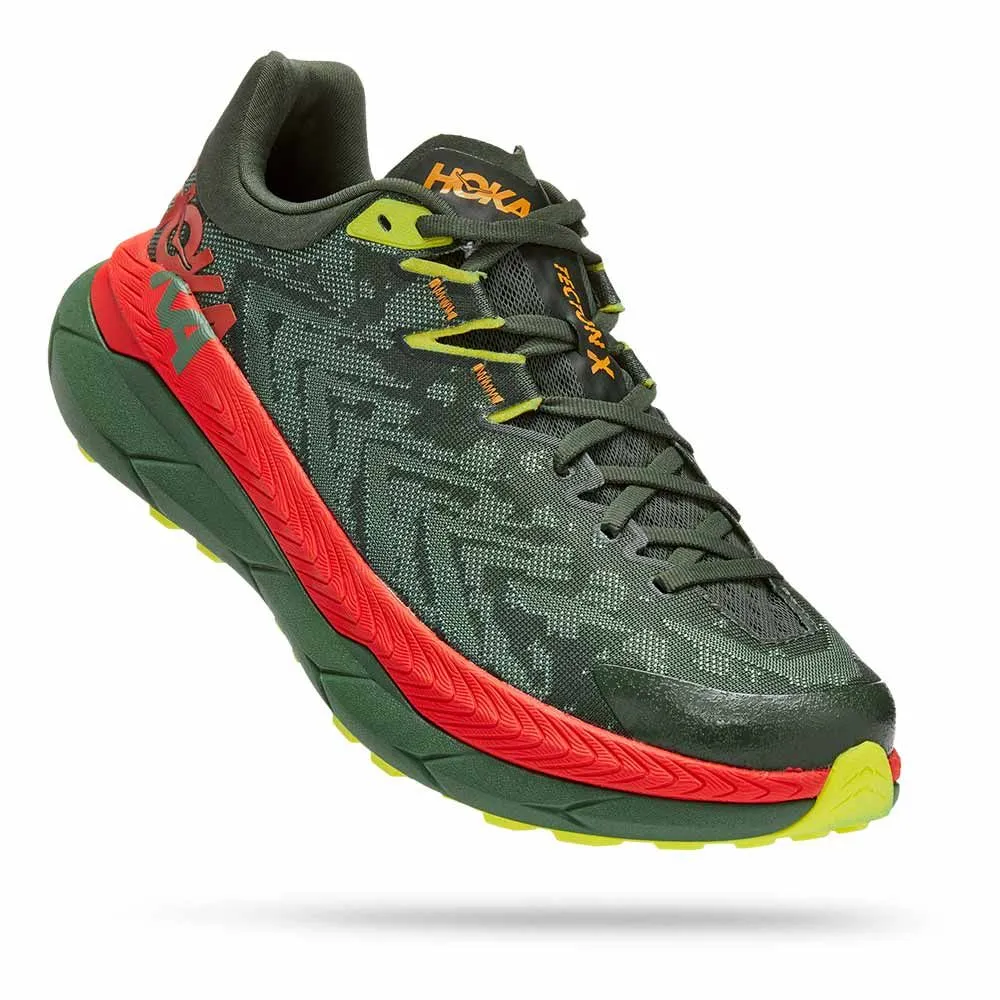 Chaussures trail running HOKA Homme | Hoka Tecton X Thyme/Fiesta pour homme | 1123161-TFST