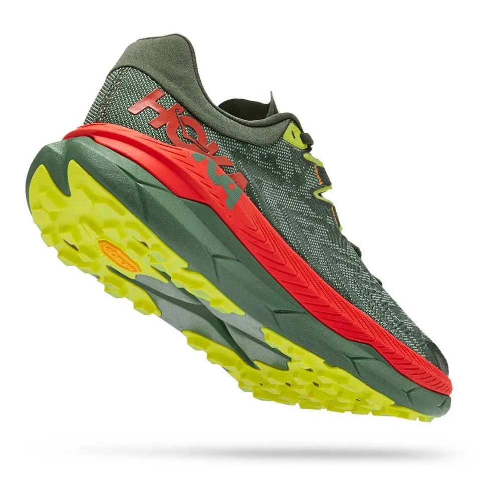 Chaussures trail running HOKA Homme | Hoka Tecton X Thyme/Fiesta pour homme | 1123161-TFST