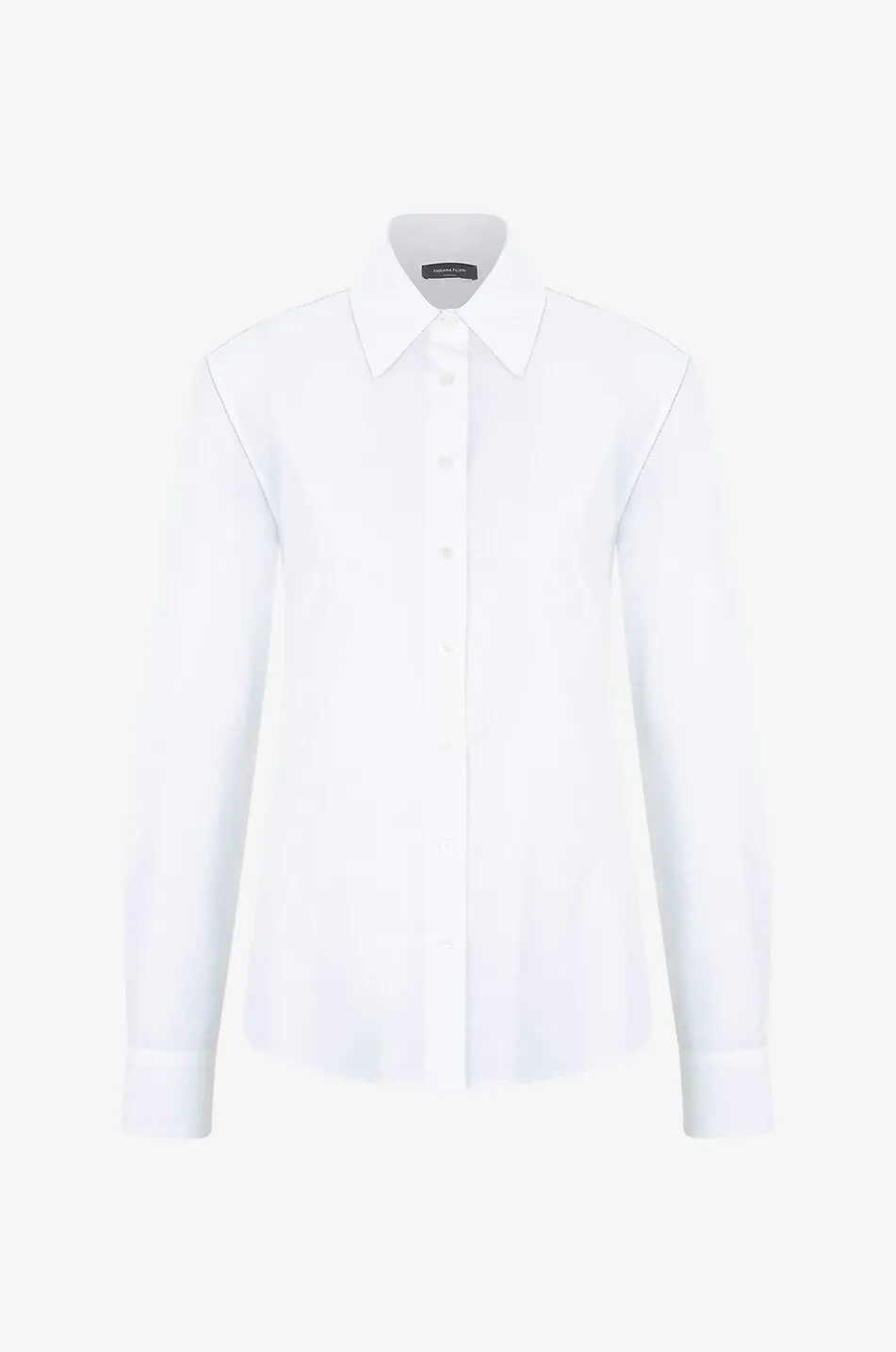 Chemise cintrée en popeline ornée de fil Diamante