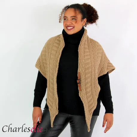 Châle femme hiver NAEMI camel