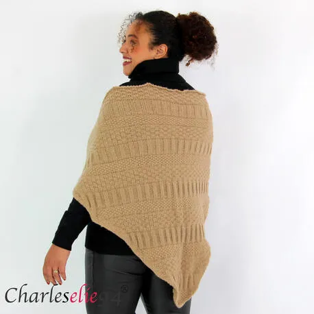 Châle femme hiver NAEMI camel