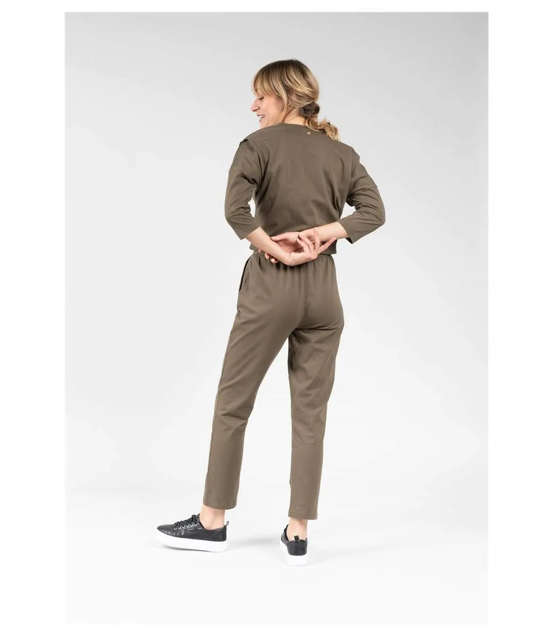 Combinaison en coton bio ODILA Khaki