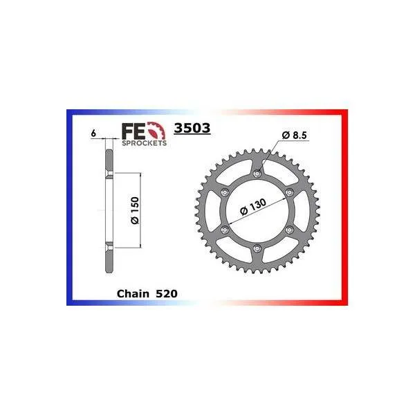 COURONNE ACIER YAM YZF.250 '01/10 48 520