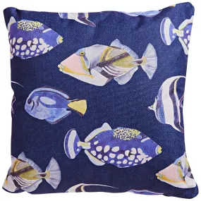 Coussin DORI en acrylique bleu indigo | 3 Suisses