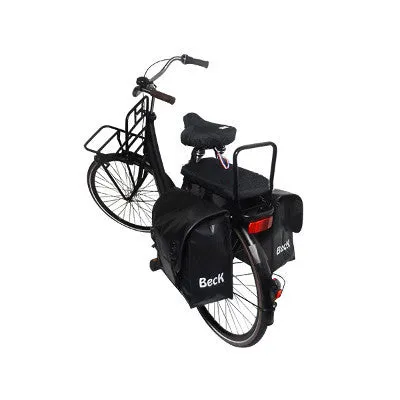 Coussin noir pour porte-bagage de vélo Hooodie