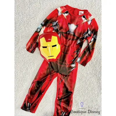 Déguisement Iron Man Marvel Civil War Disney Rubies taille 3/4 ans combinaison rouge masque