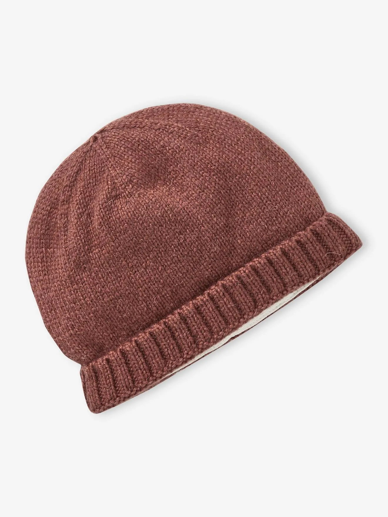 Ensemble naissance en tricot bonnet + moufles + chaussons noisette - Vertbaudet