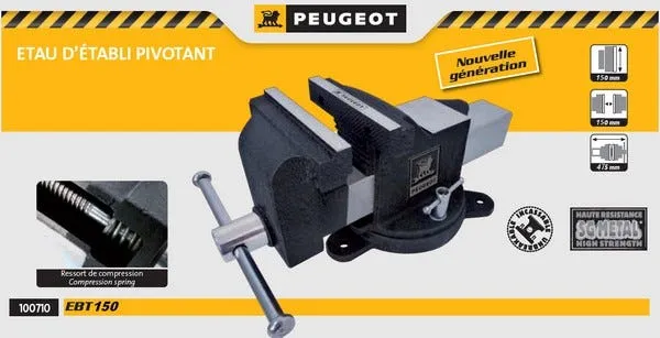Etau d'établi pivotant EBT150 150 mm PEUGEOT OUTILLAGE