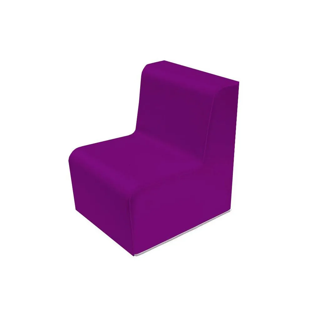 Fauteuil violet avec bords arrondis 40 x 45 cm et hauteur 50 cm