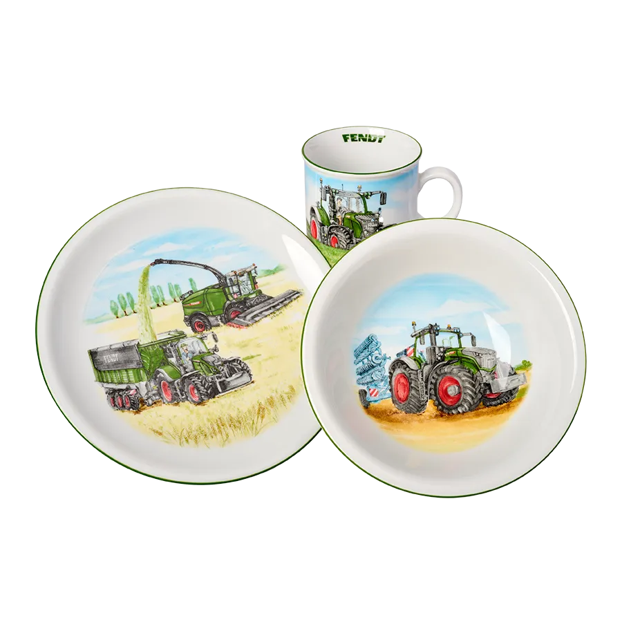 FENDT: Set de vaisselle pour enfants en porcelaine, 3 pièces